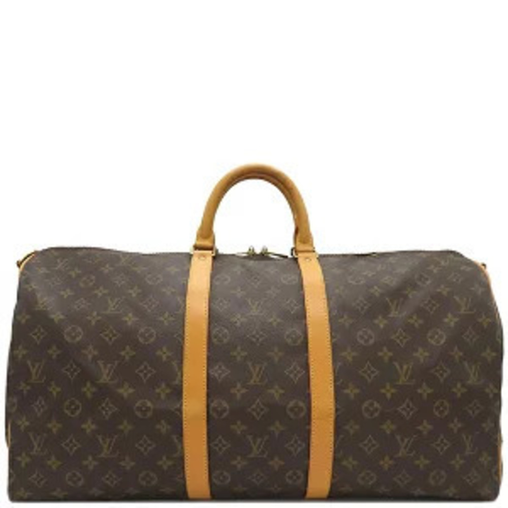 Louis Vuitton Keepall Bandouliere Boston Bag Monogram Canvas Brown